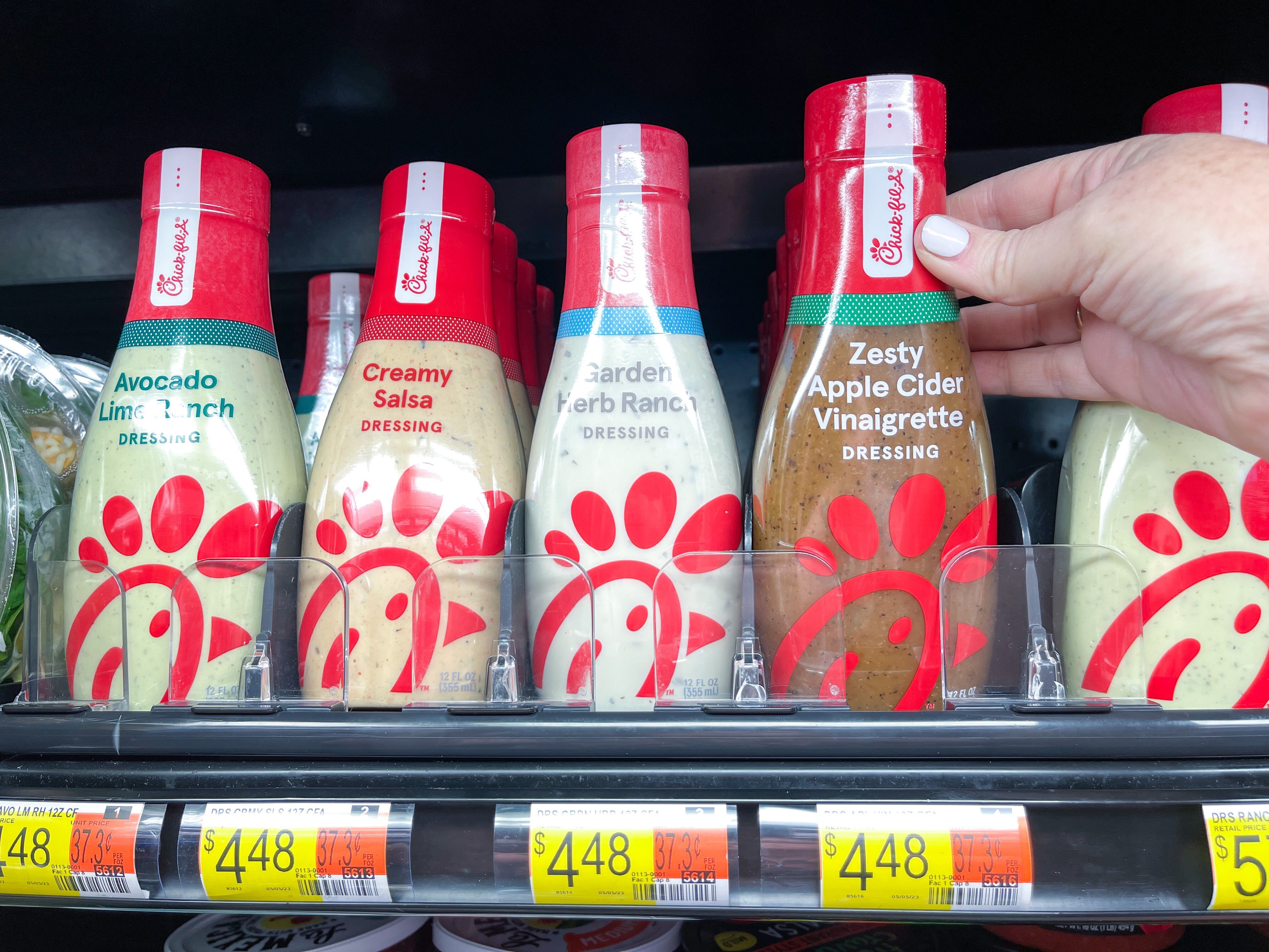 Chick-fil-A now selling full-size bottles of its popular salad dressings