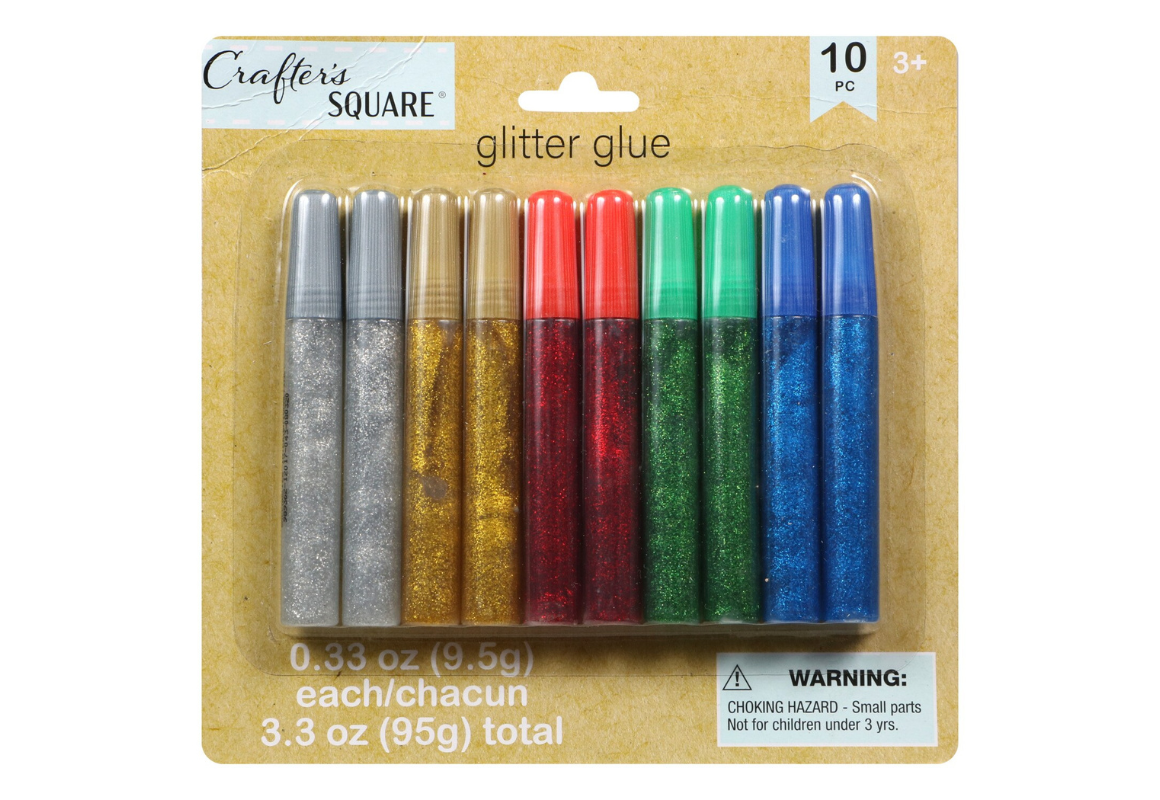 100 Pack Glitter Glue Pens for Crafts, 0.35 Oz Rainbow Glue Stick