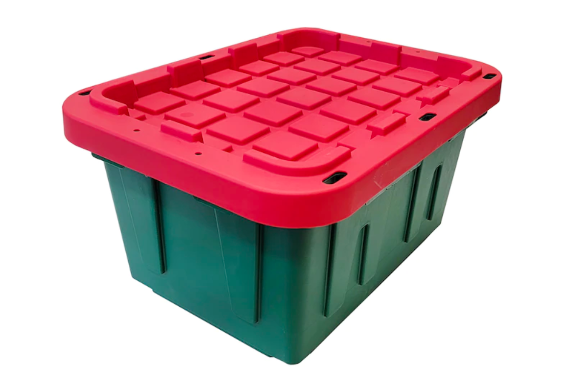 Sterilite 30 Gallon Durable Stacking Seasonal Storage Tote, Red : Target