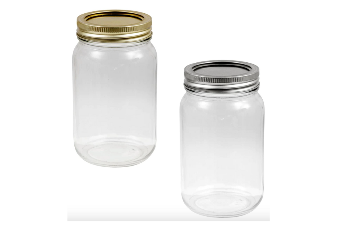 Women's 16 oz. Plastic Mason Jar with Silver Lid and Writing, 1 Count -  Fry's Food Stores