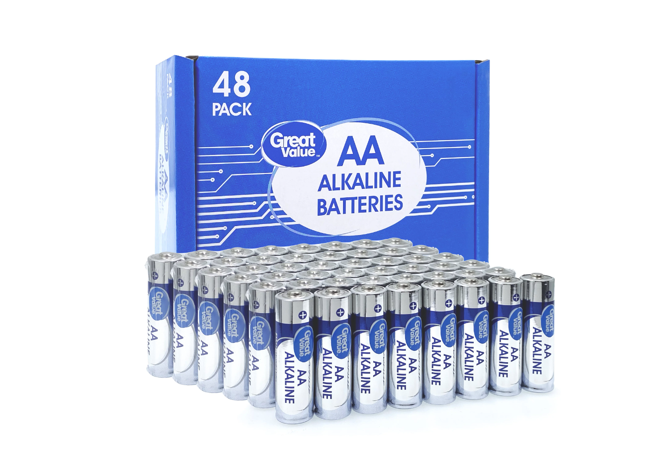 Great Value Alkaline AA Batteries (8 Pack)